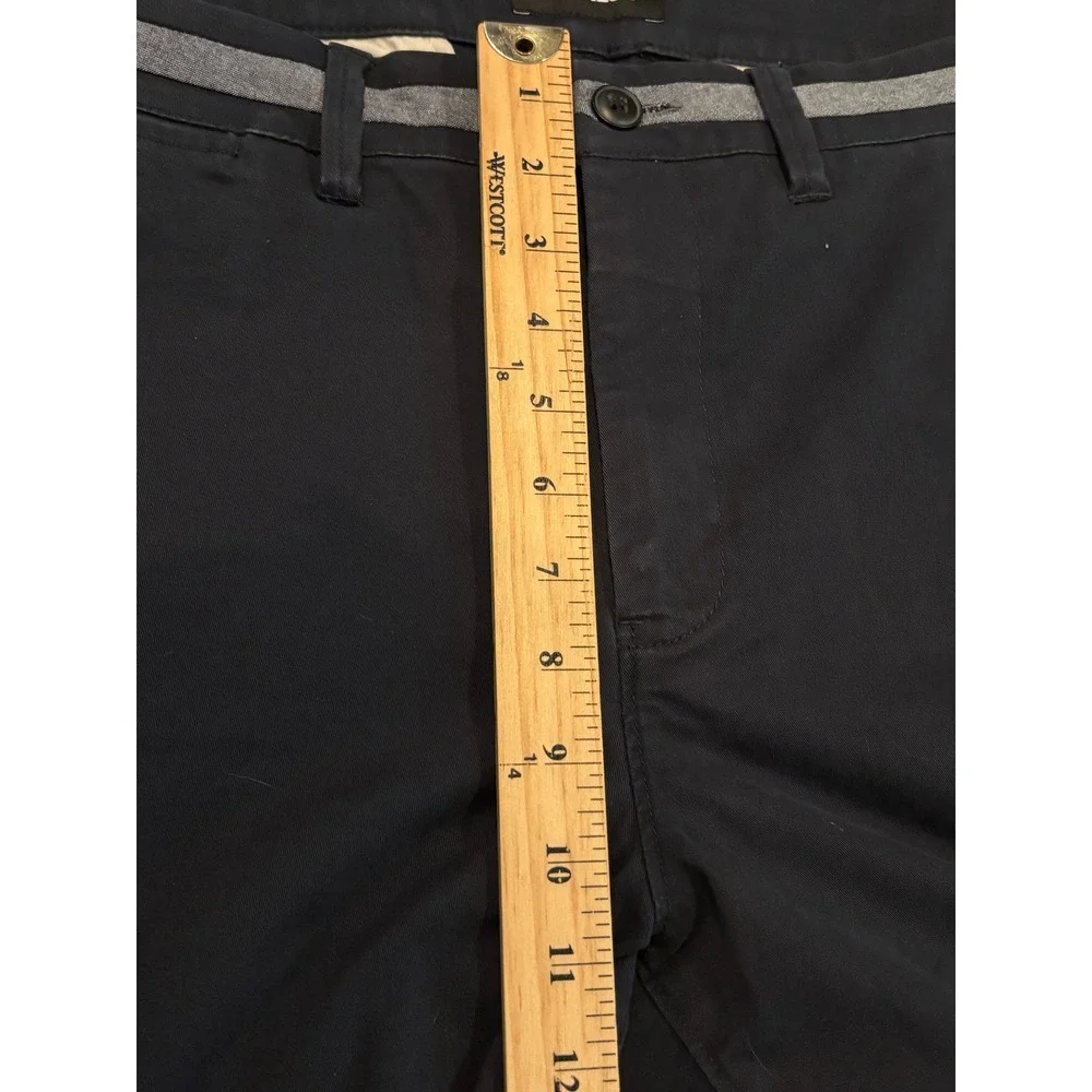 Express Mens 365 Comfort Skinny Chino Pants Navy Blue 36x32 Cotton Blend